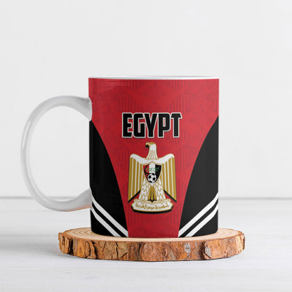 Custom Egypt Football Ceramic Mug 2026 Glory Run Red Edition