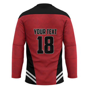 Custom Egypt Football Hockey Jersey 2026 Glory Run Red Edition