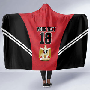 Custom Egypt Football Hooded Blanket 2026 Glory Run Red Edition