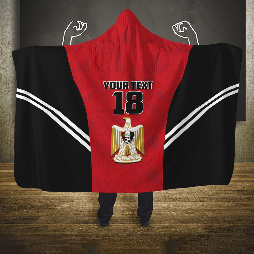 Custom Egypt Football Hooded Blanket 2026 Glory Run Red Edition