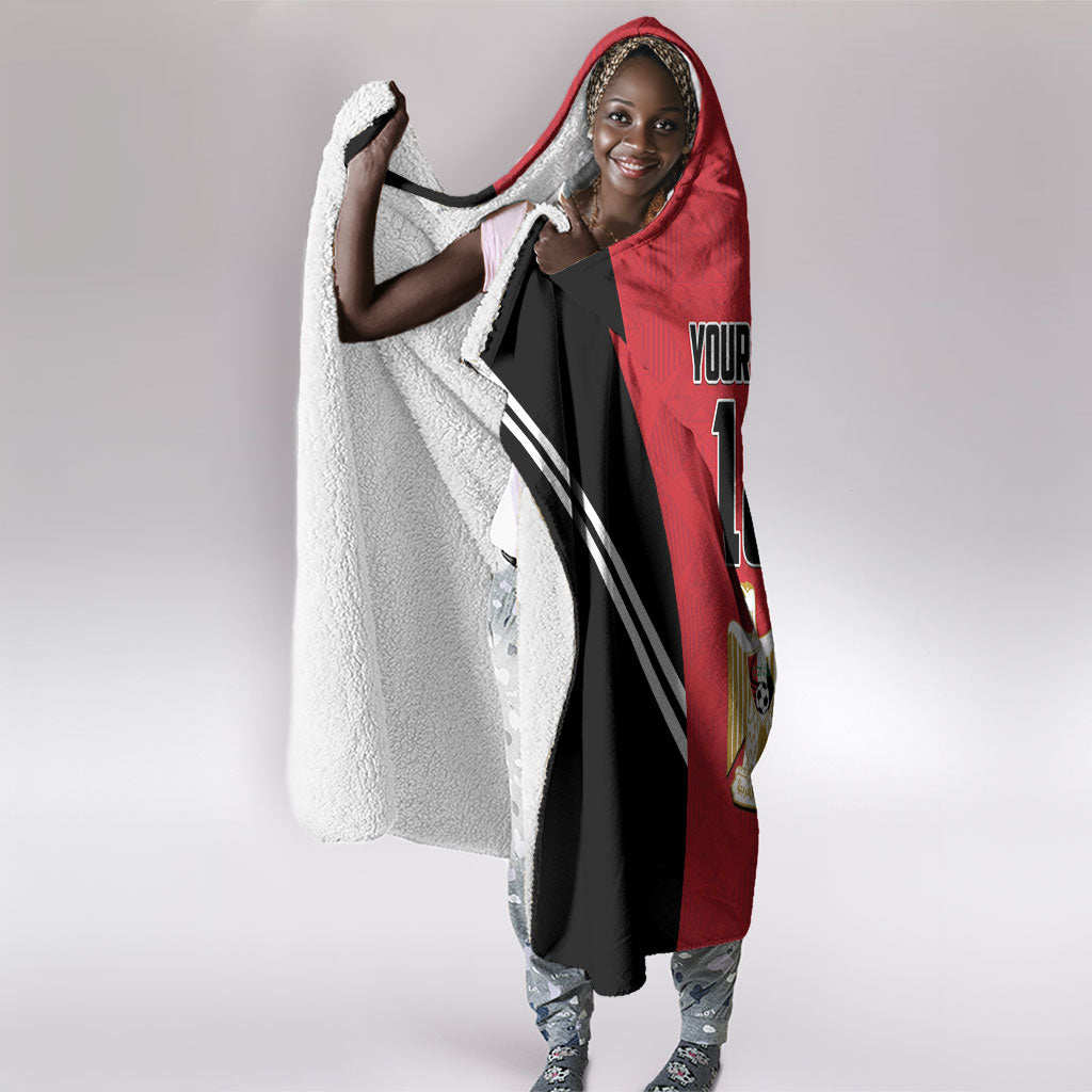 Custom Egypt Football Hooded Blanket 2026 Glory Run Red Edition
