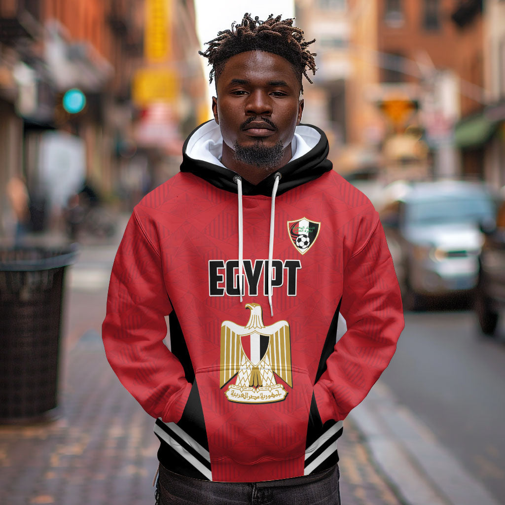 Custom Egypt Football Hoodie 2026 Glory Run Red Edition