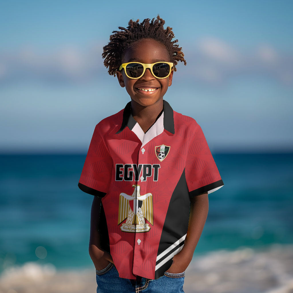 Custom Egypt Football Kid Hawaiian Shirt 2026 Glory Run Red Edition