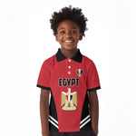 Custom Egypt Football Kid Polo Shirt 2026 Glory Run Red Edition