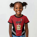 Custom Egypt Football Kid T shirt 2026 Glory Run Red Edition