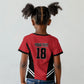 Custom Egypt Football Kid T shirt 2026 Glory Run Red Edition