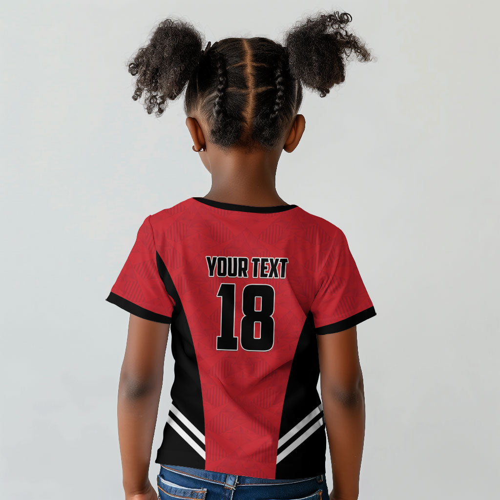 Custom Egypt Football Kid T shirt 2026 Glory Run Red Edition