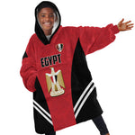 Custom Egypt Football Kid Wearable Blanket Hoodie 2026 Glory Run Red Edition