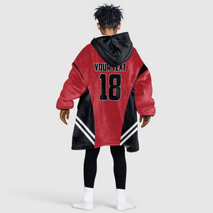 Custom Egypt Football Kid Wearable Blanket Hoodie 2026 Glory Run Red Edition