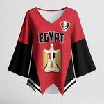 Custom Egypt Football Kimono Sleeve Blouse 2026 Glory Run Red Edition