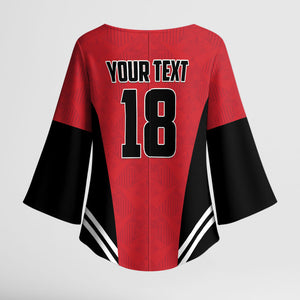Custom Egypt Football Kimono Sleeve Blouse 2026 Glory Run Red Edition