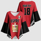 Custom Egypt Football Kimono Sleeve Blouse 2026 Glory Run Red Edition