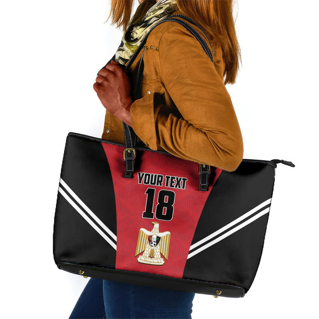 Custom Egypt Football Leather Tote Bag 2026 Glory Run Red Edition