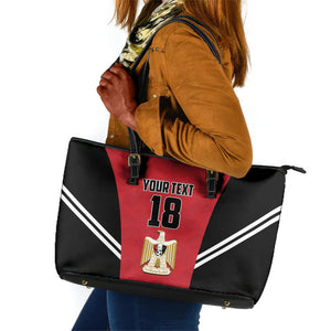 Custom Egypt Football Leather Tote Bag 2026 Glory Run Red Edition