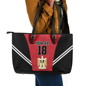 Custom Egypt Football Leather Tote Bag 2026 Glory Run Red Edition