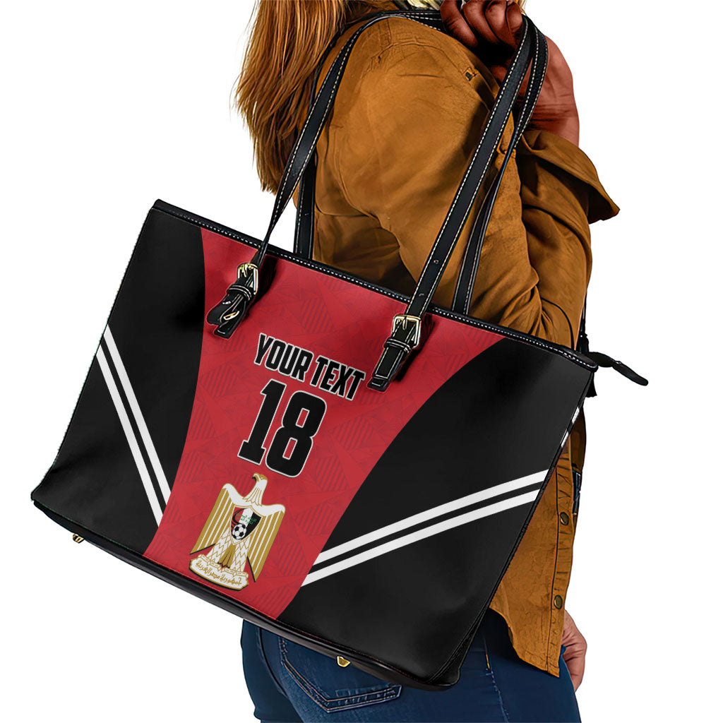 Custom Egypt Football Leather Tote Bag 2026 Glory Run Red Edition