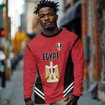 Custom Egypt Football Long Sleeve Shirt 2026 Glory Run Red Edition