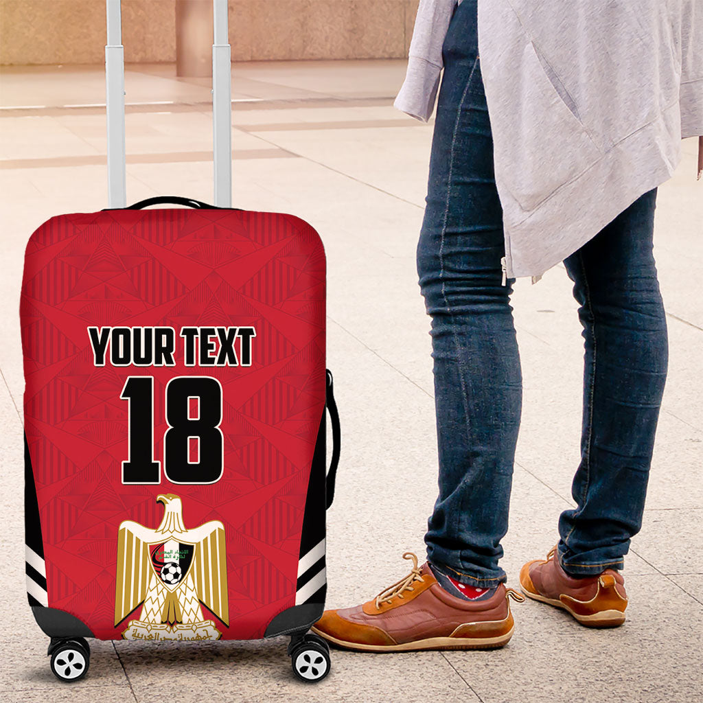 Custom Egypt Football Luggage Cover 2026 Glory Run Red Edition