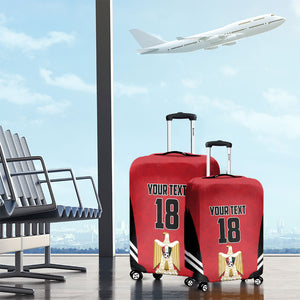 Custom Egypt Football Luggage Cover 2026 Glory Run Red Edition