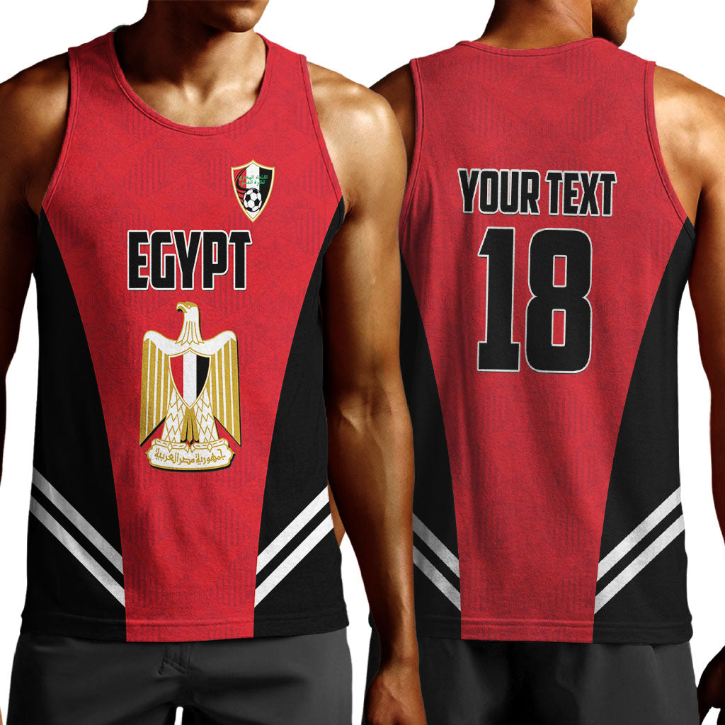 Custom Egypt Football Men Tank Top 2026 Glory Run Red Edition