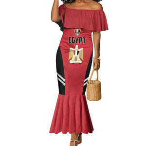 Custom Egypt Football Mermaid Dress 2026 Glory Run Red Edition