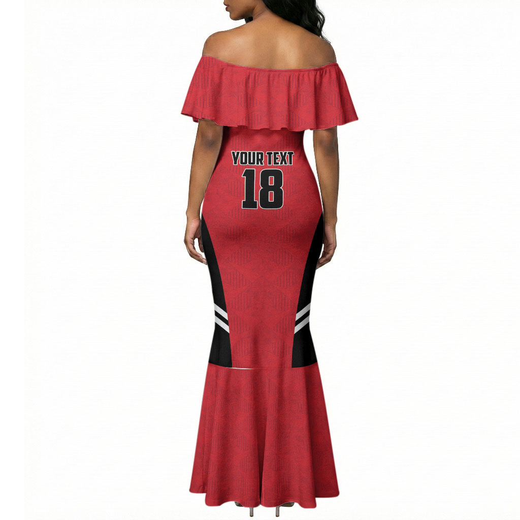 Custom Egypt Football Mermaid Dress 2026 Glory Run Red Edition
