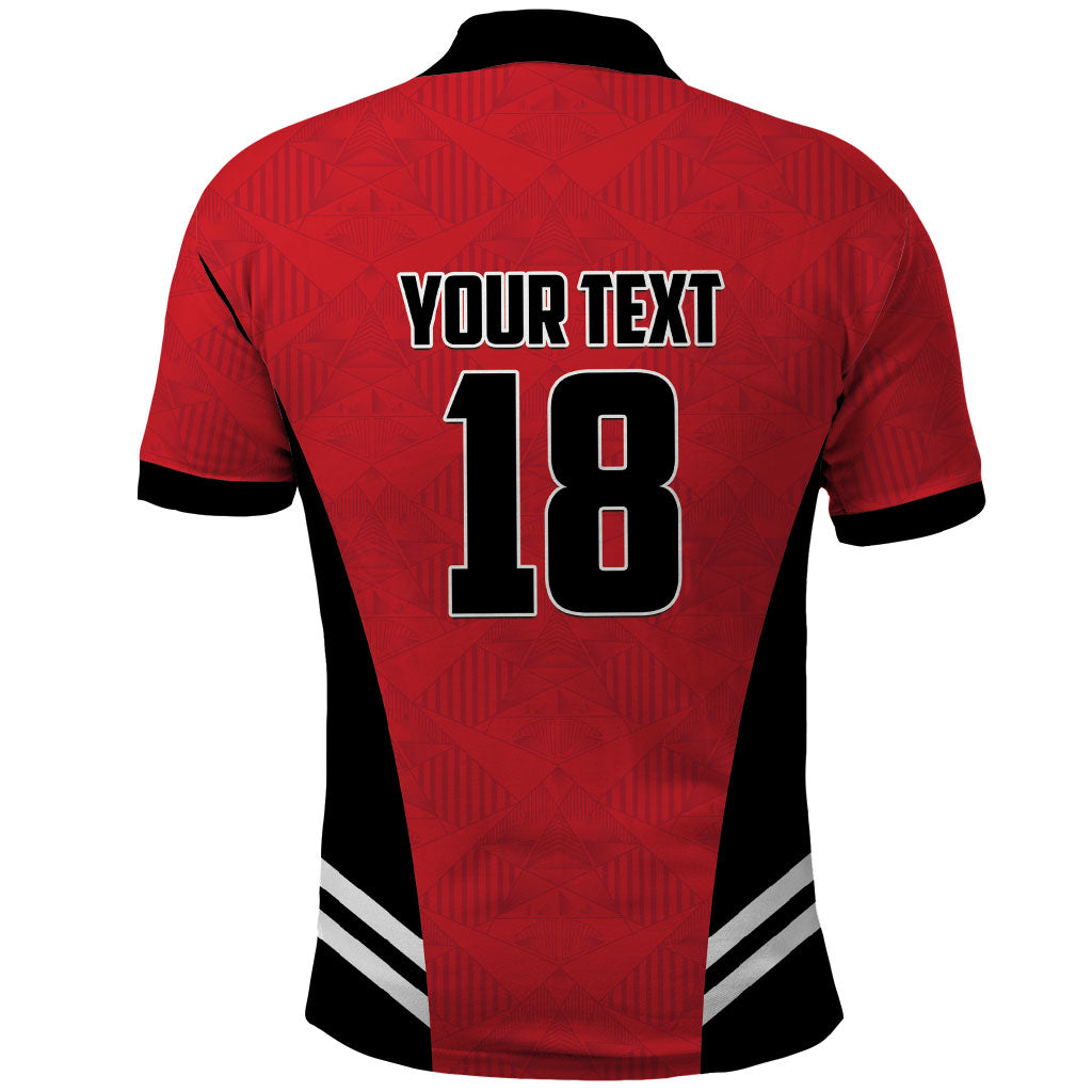Custom Egypt Football Polo Shirt 2026 Glory Run Red Edition