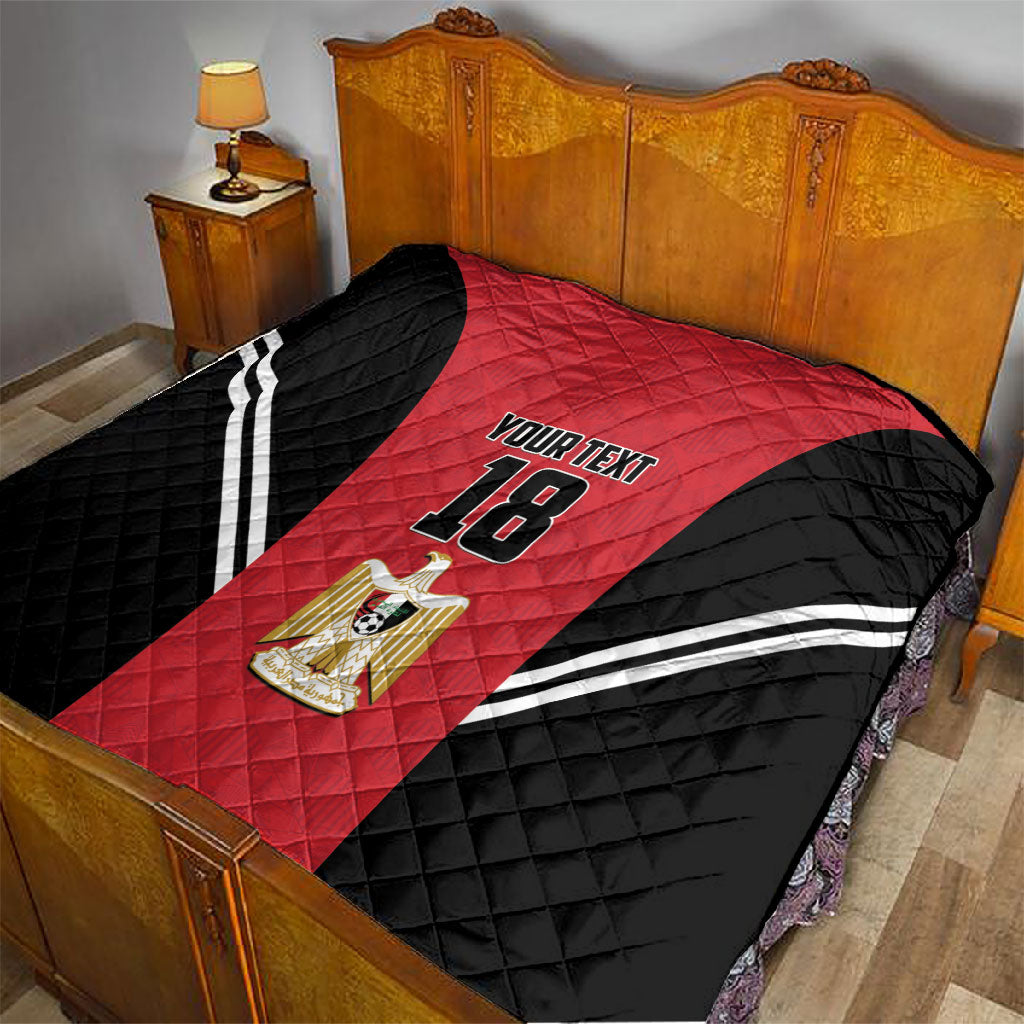 Custom Egypt Football Quilt 2026 Glory Run Red Edition