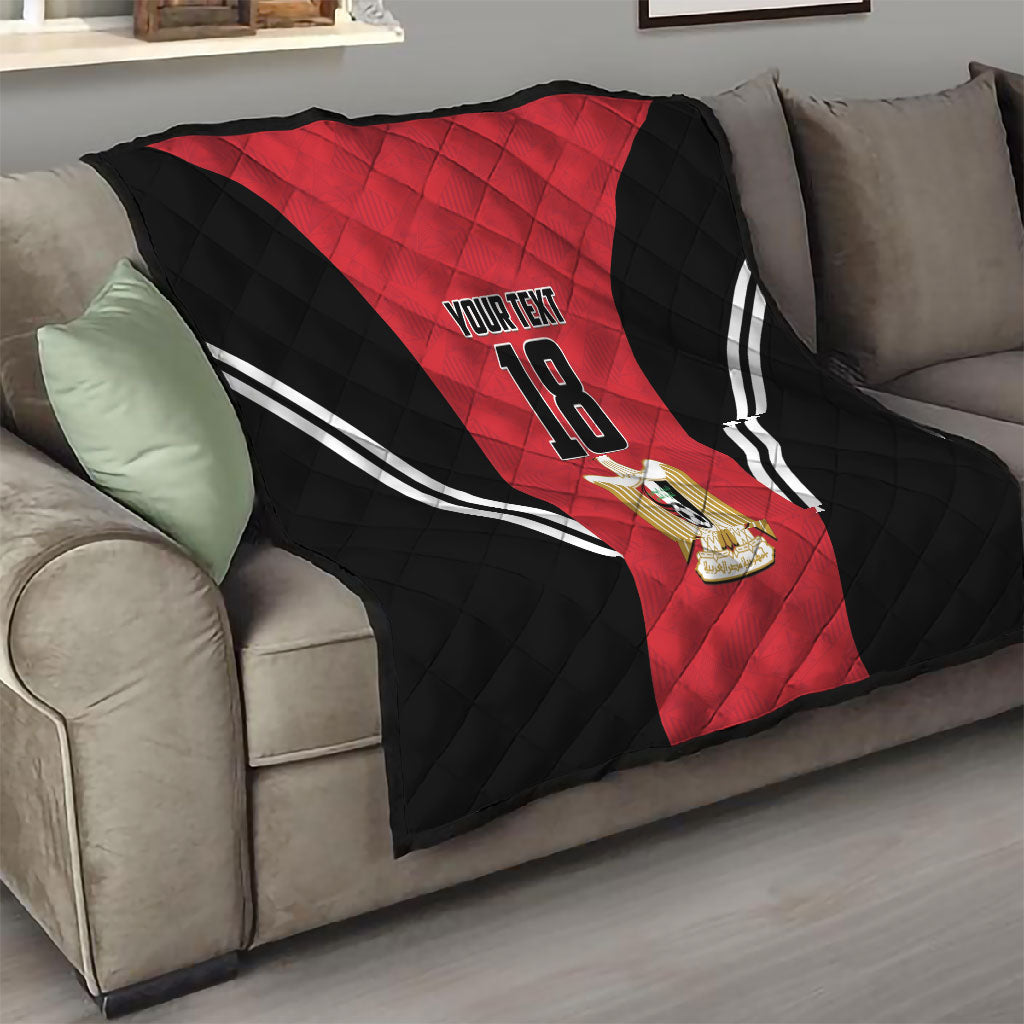 Custom Egypt Football Quilt 2026 Glory Run Red Edition