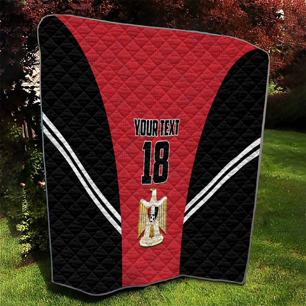 Custom Egypt Football Quilt 2026 Glory Run Red Edition
