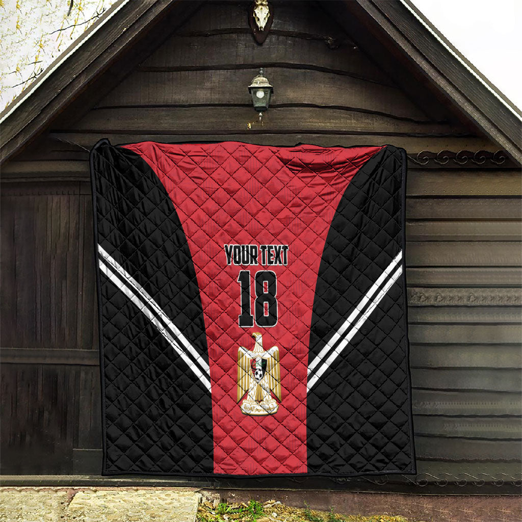 Custom Egypt Football Quilt 2026 Glory Run Red Edition