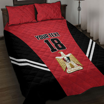 Custom Egypt Football Quilt Bed Set 2026 Glory Run Red Edition