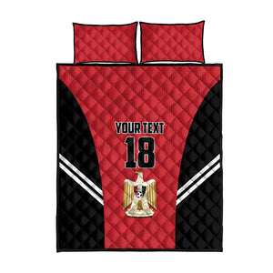 Custom Egypt Football Quilt Bed Set 2026 Glory Run Red Edition