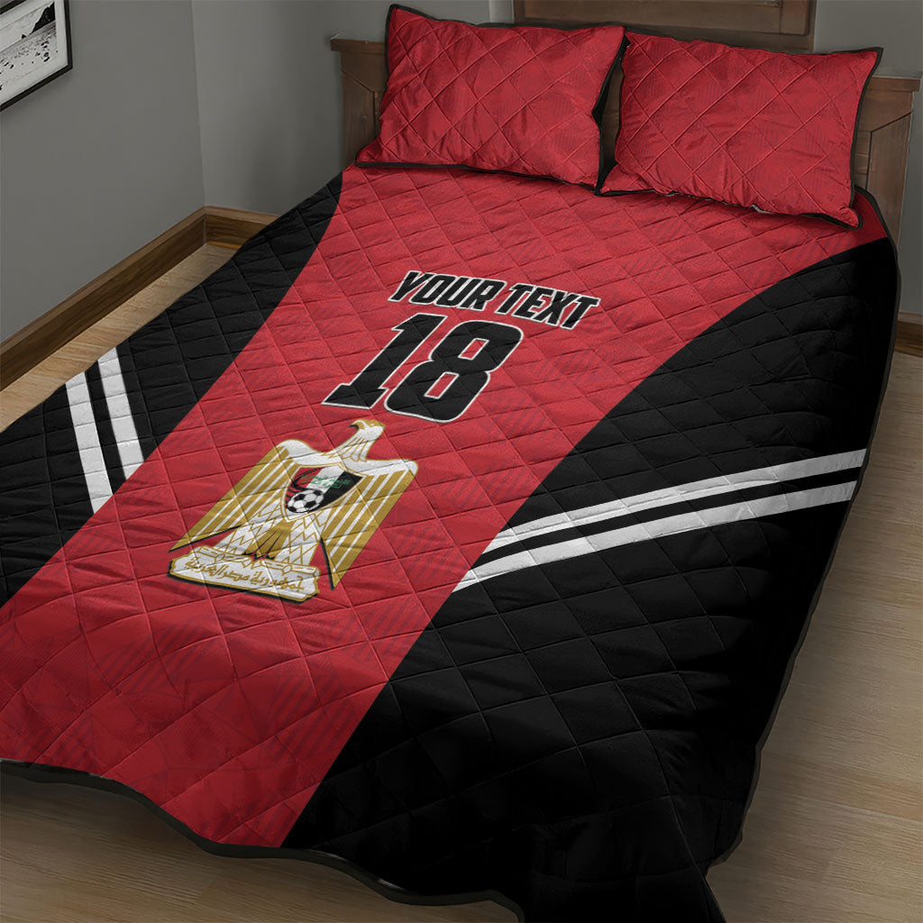 Custom Egypt Football Quilt Bed Set 2026 Glory Run Red Edition