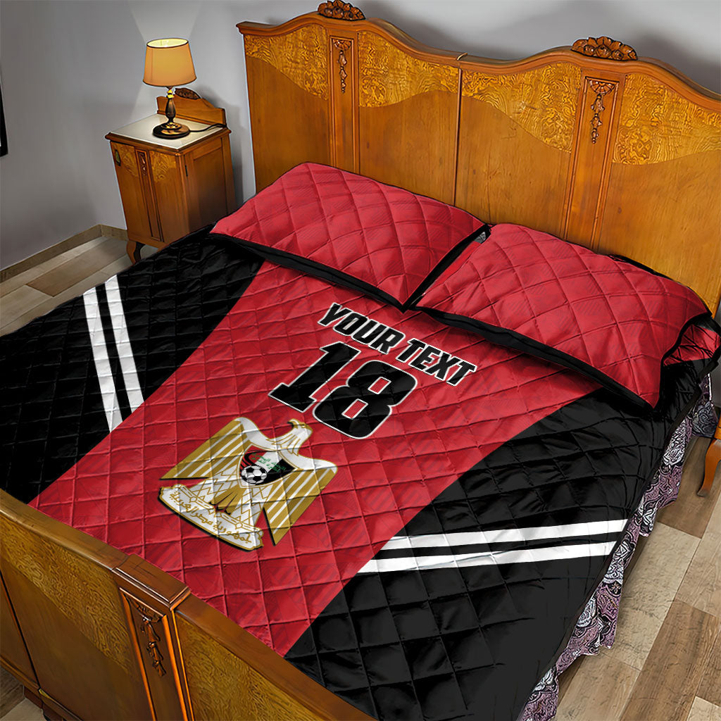 Custom Egypt Football Quilt Bed Set 2026 Glory Run Red Edition