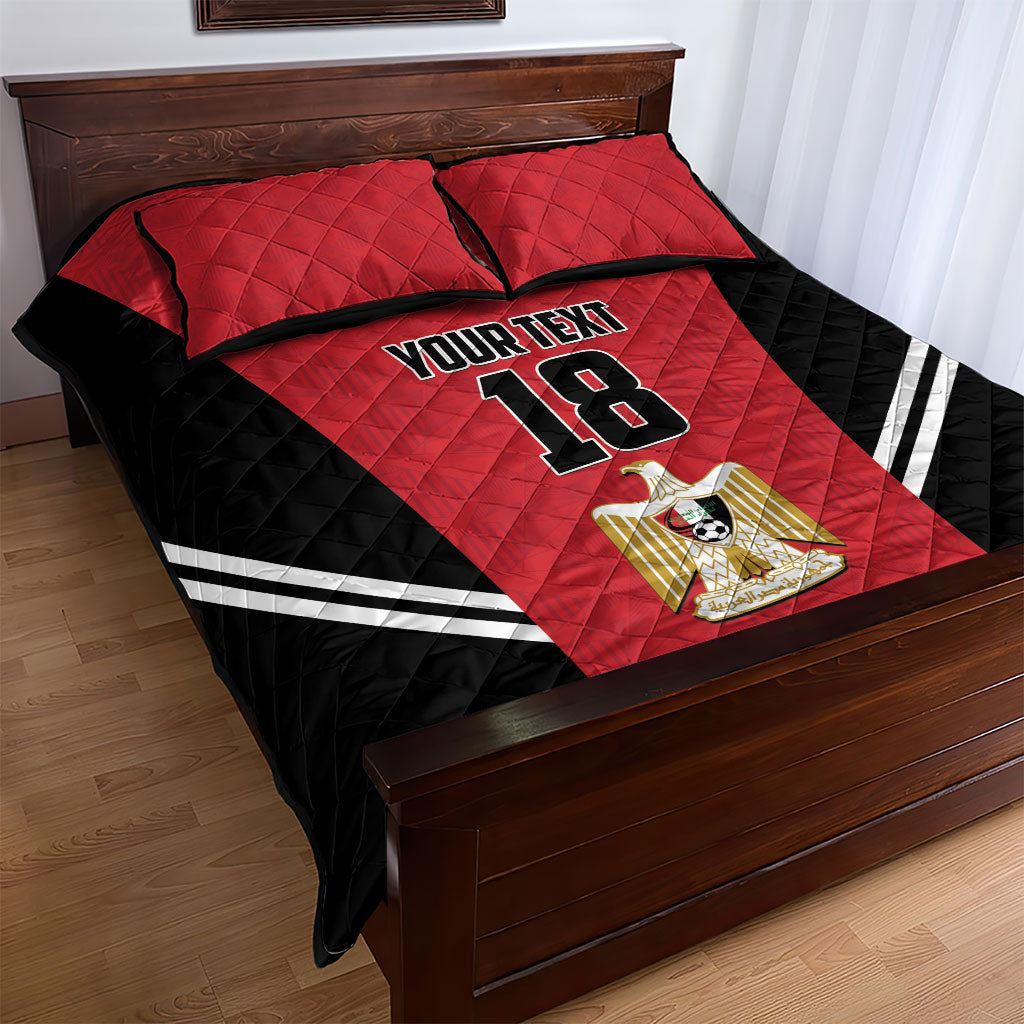 Custom Egypt Football Quilt Bed Set 2026 Glory Run Red Edition