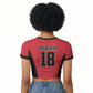 Custom Egypt Football Raglan Cropped T shirt 2026 Glory Run Red Edition