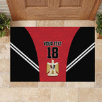 Custom Egypt Football Rubber Doormat 2026 Glory Run Red Edition