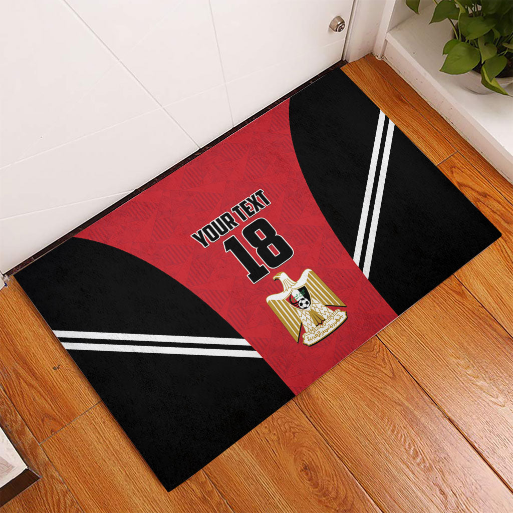 Custom Egypt Football Rubber Doormat 2026 Glory Run Red Edition