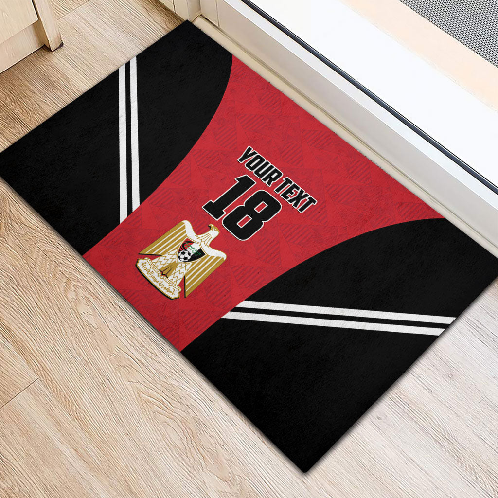 Custom Egypt Football Rubber Doormat 2026 Glory Run Red Edition