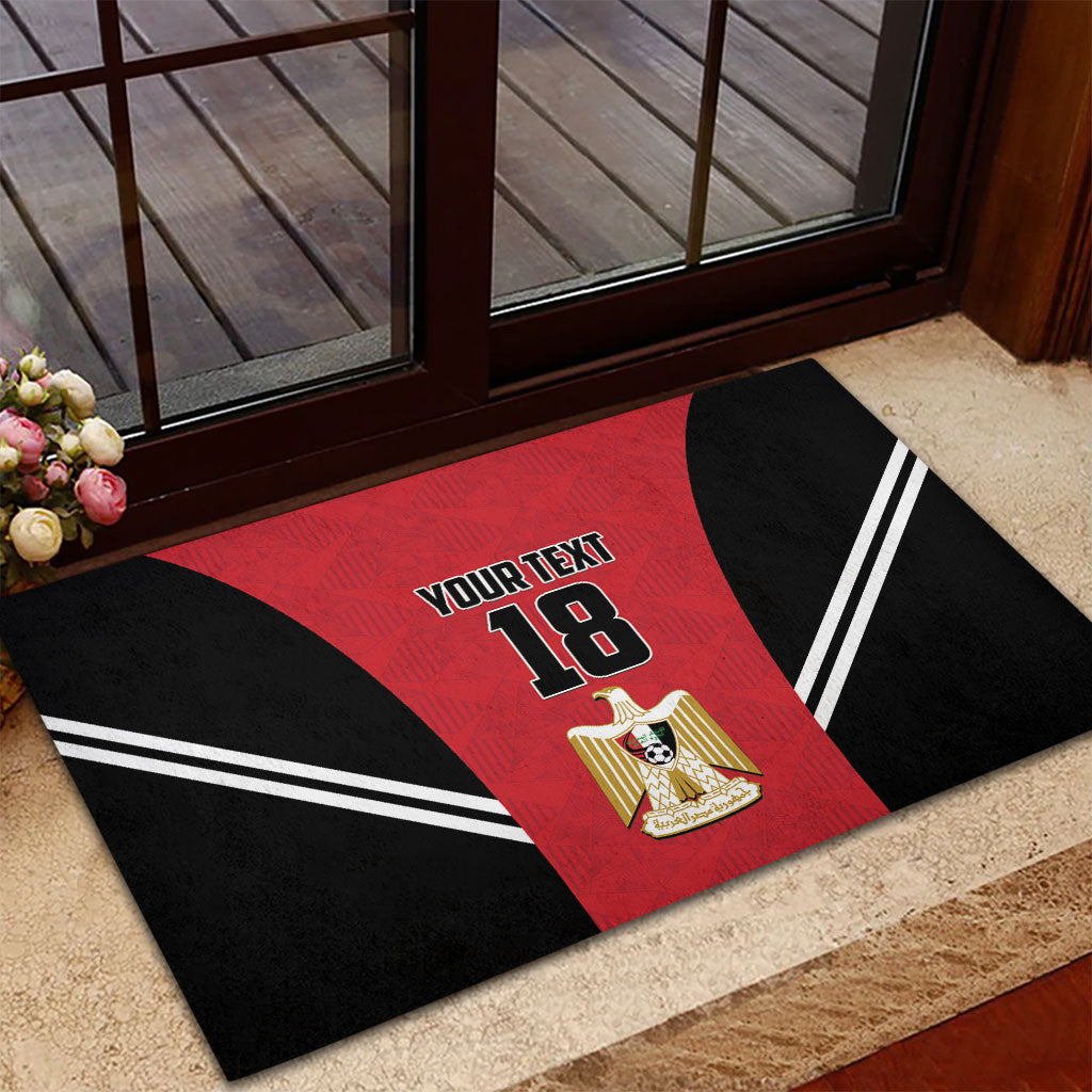 Custom Egypt Football Rubber Doormat 2026 Glory Run Red Edition