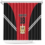 Custom Egypt Football Shower Curtain 2026 Glory Run Red Edition