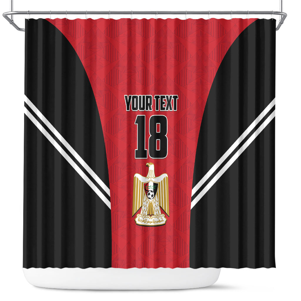 Custom Egypt Football Shower Curtain 2026 Glory Run Red Edition