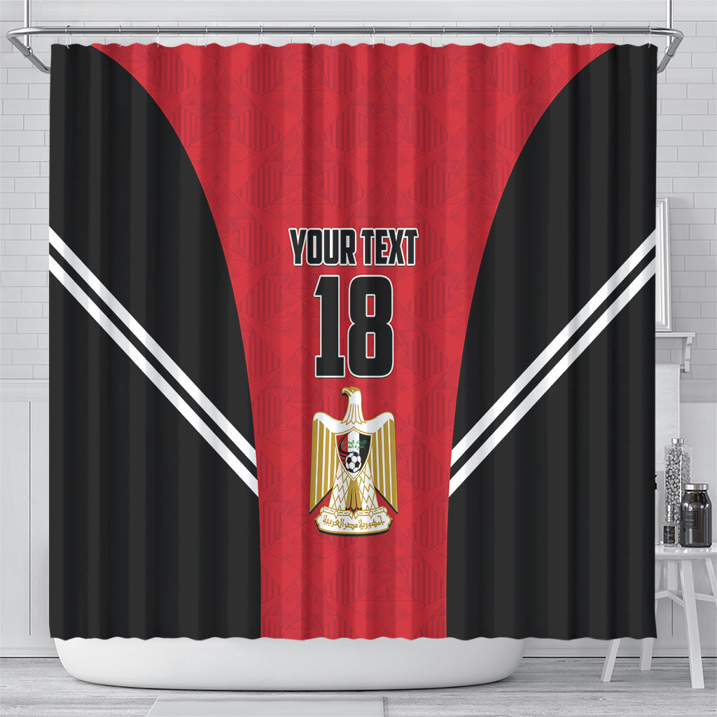 Custom Egypt Football Shower Curtain 2026 Glory Run Red Edition