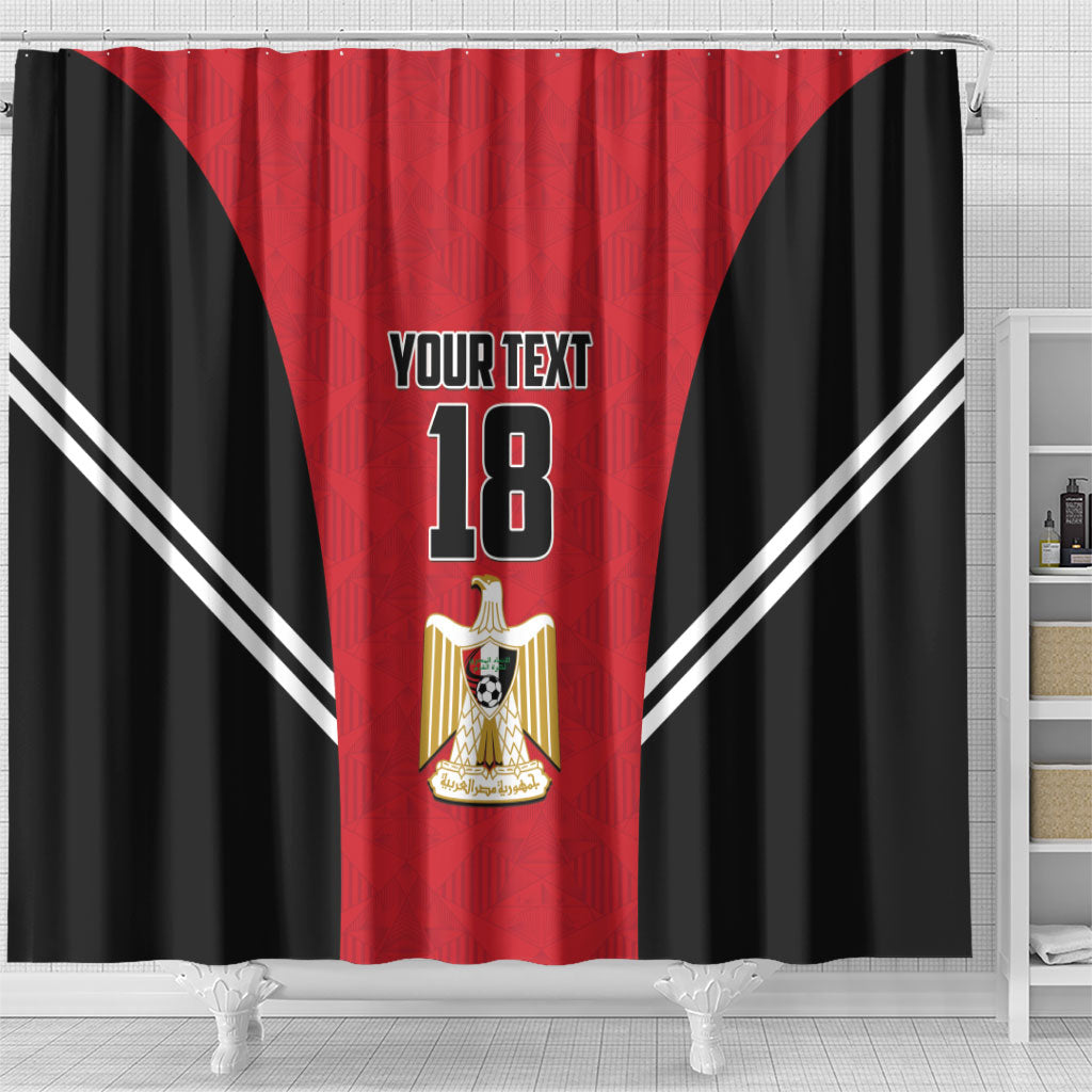 Custom Egypt Football Shower Curtain 2026 Glory Run Red Edition