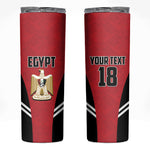 Custom Egypt Football Skinny Tumbler 2026 Glory Run Red Edition