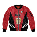 Custom Egypt Football Sleeve Zip Bomber Jacket 2026 Glory Run Red Edition