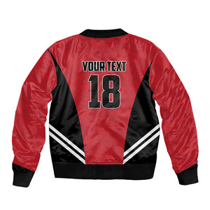 Custom Egypt Football Sleeve Zip Bomber Jacket 2026 Glory Run Red Edition