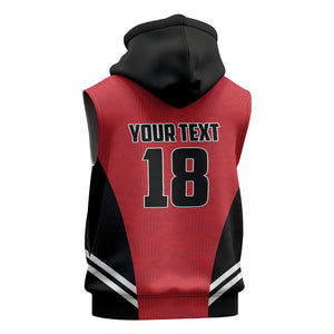 Custom Egypt Football Sleeveless Hoodie 2026 Glory Run Red Edition