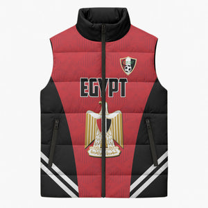 Custom Egypt Football Sleeveless Puffer Jacket 2026 Glory Run Red Edition
